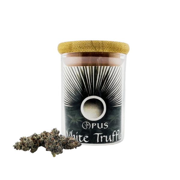 White Truffle Jar with label